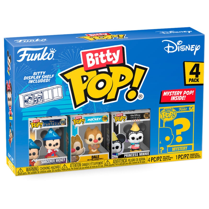 Blister mit 4 Figuren Bitty POP Disney Sorcerer Mickey