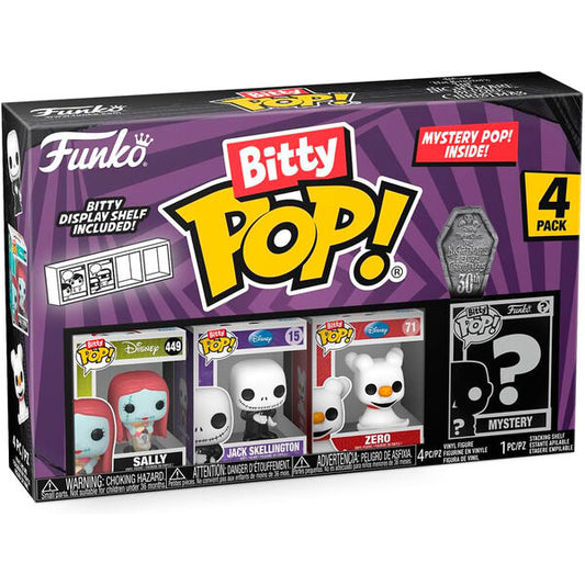 Blisterpackung mit 4 Figuren Bitty POP Disney Nightmare Before Christmas Sally